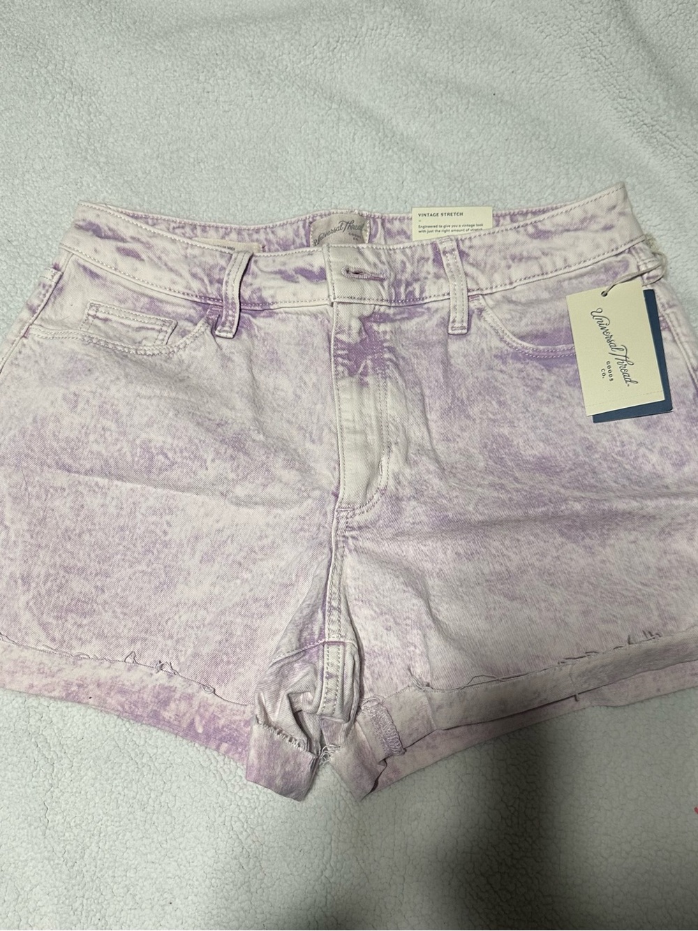 Purple Acid-Wash Women’s Denim Shorts - Universal Thread